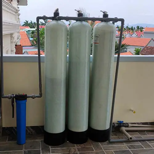 Máy lọc tổng 3 cột lọc cho gia đình - có máy bơm tăng áp